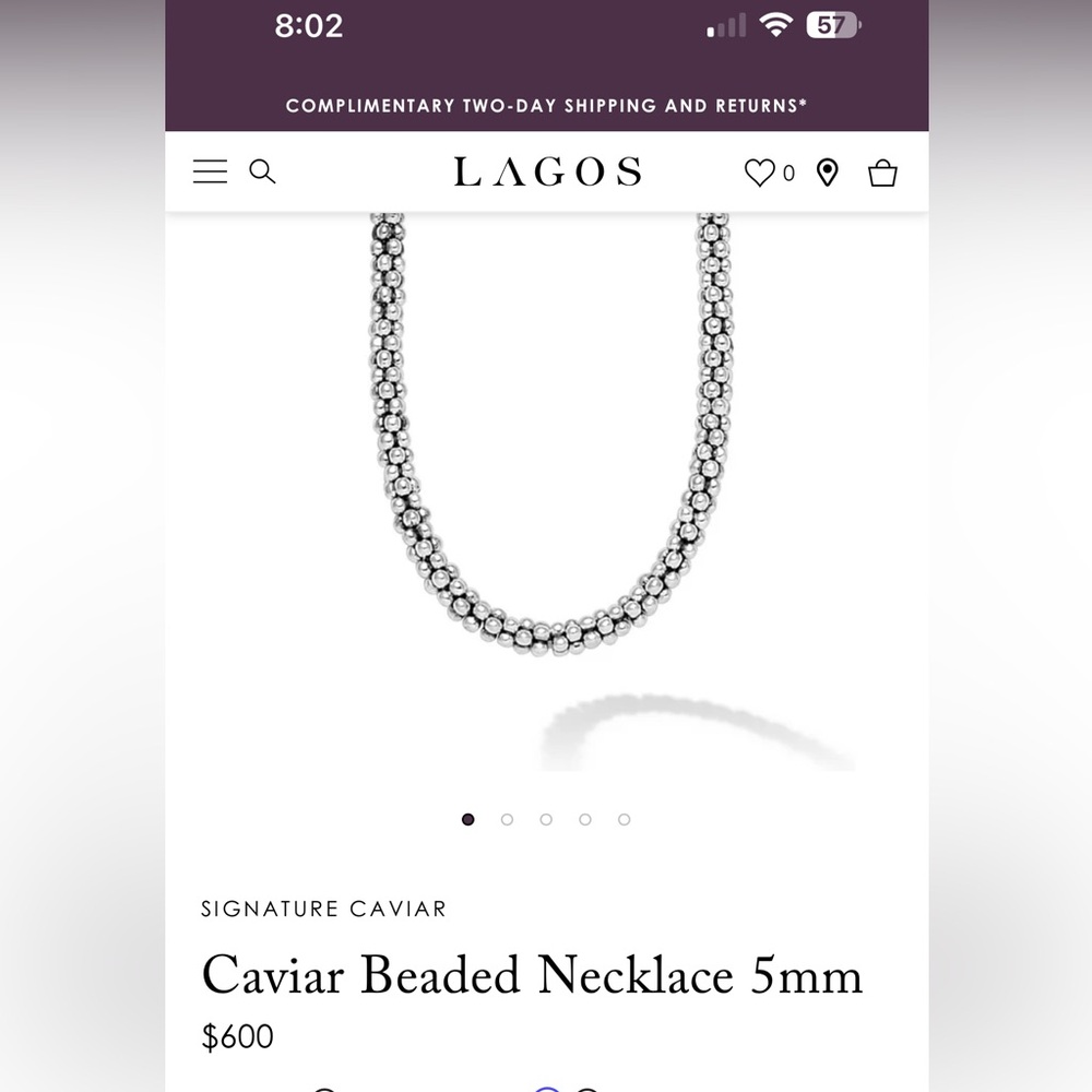 Lagos Caviar Beaded Necklace